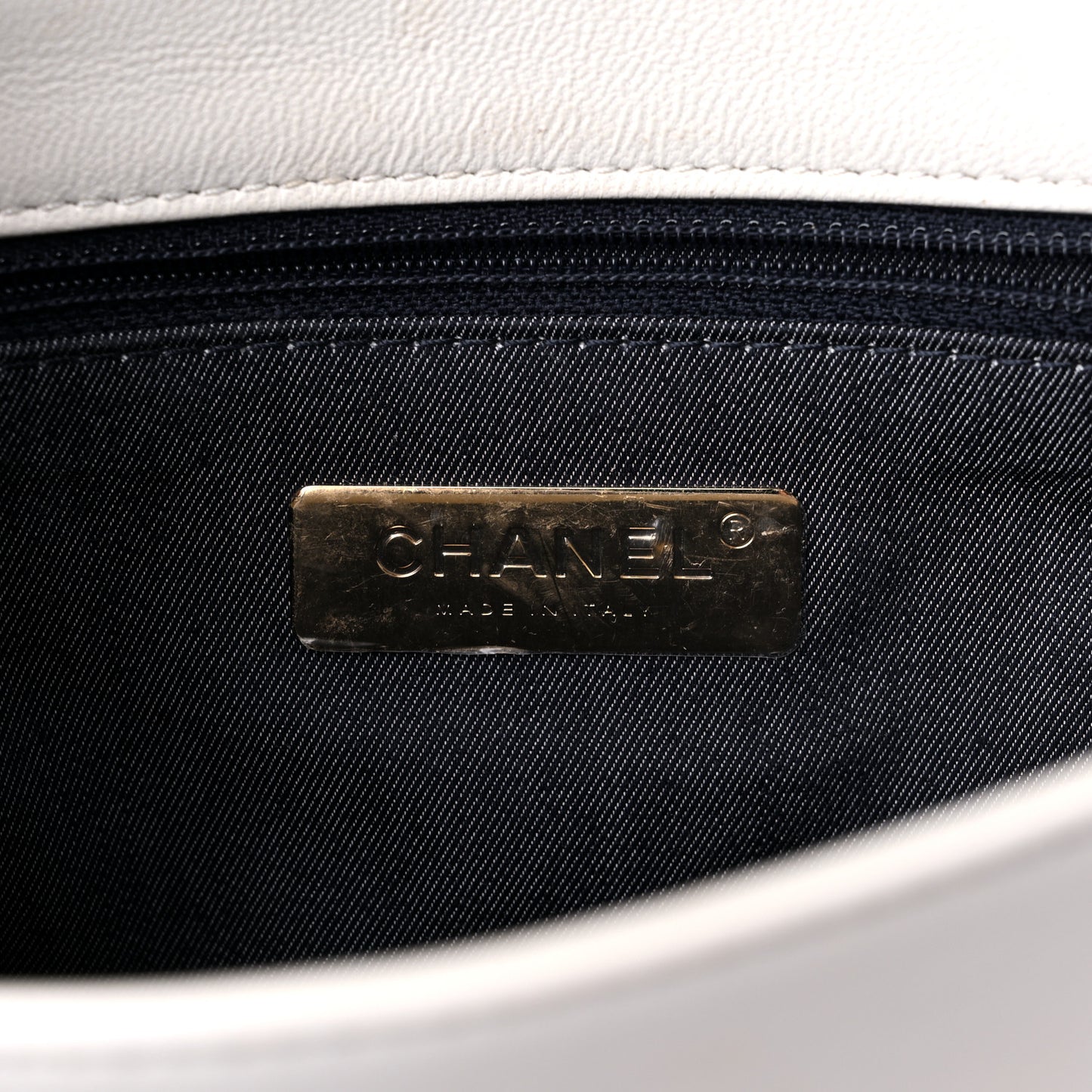 Lambskin CC Mania Flap Bag White