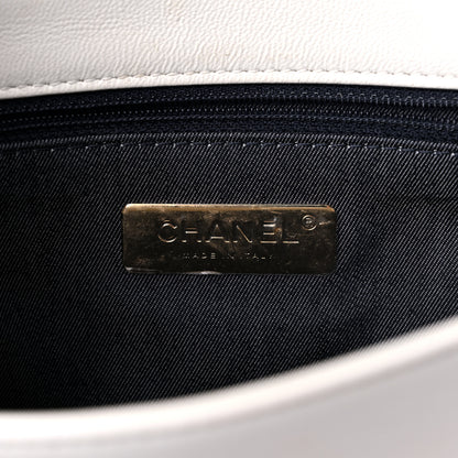 Chanel Lambskin CC Mania Flap Bag White 5 of 12