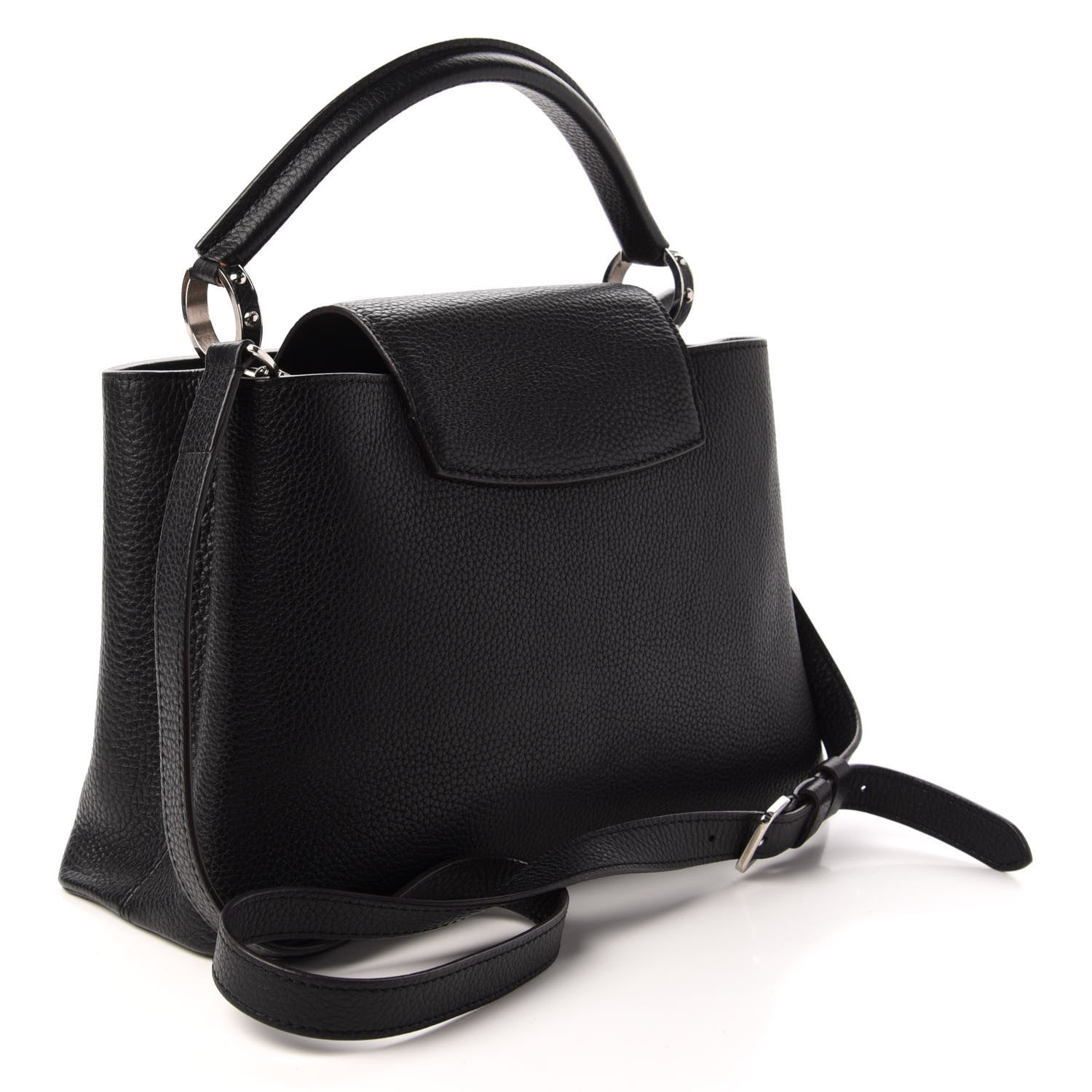 Louis Vuitton Taurillon Capucines PM Black 3 of 8