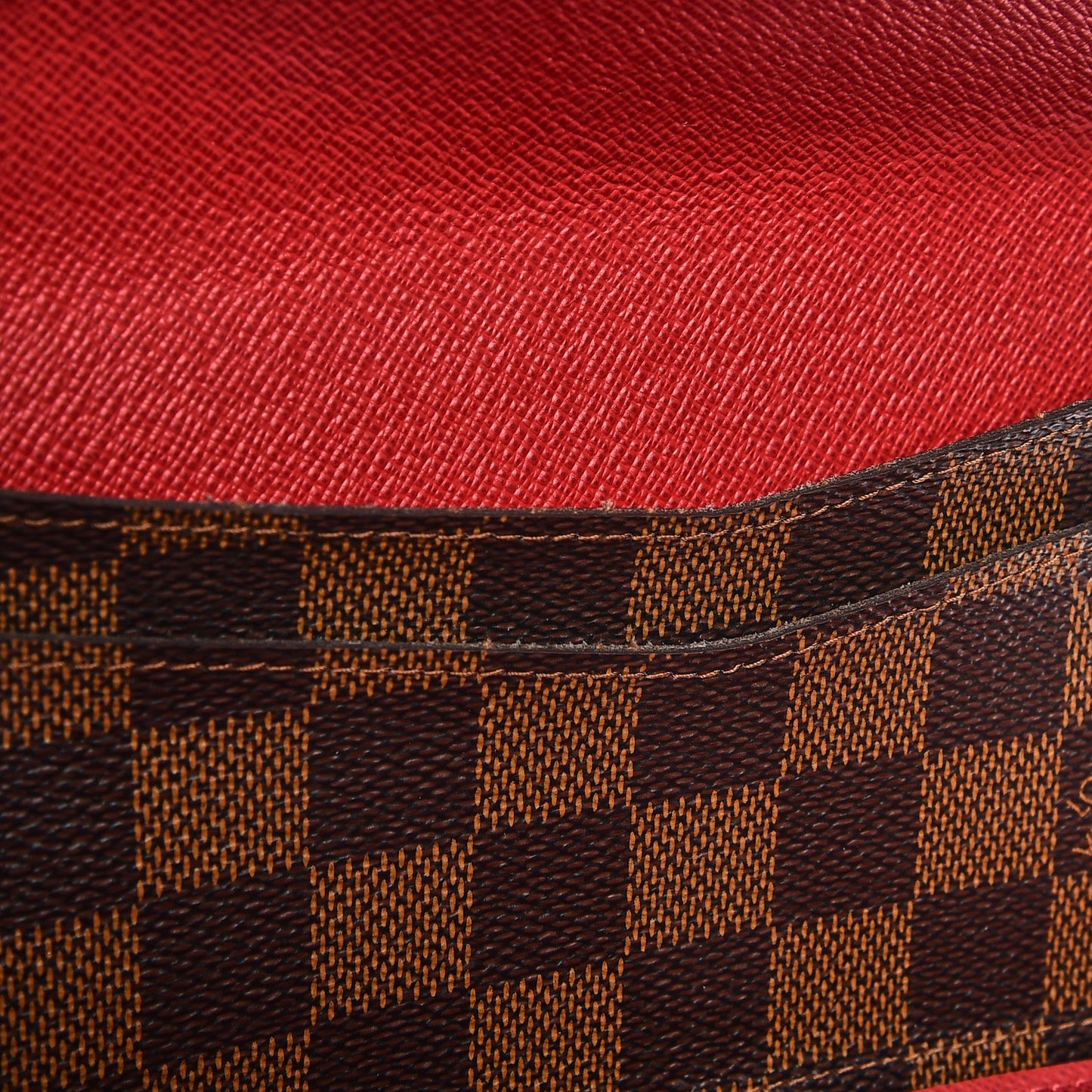 Damier Ebene Josephine Wallet Red