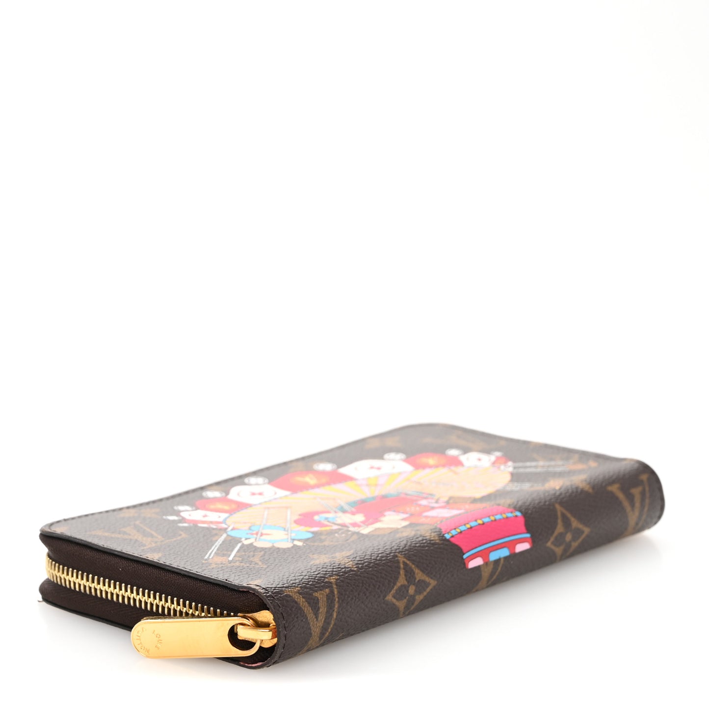 Monogram 2020 Christmas Animation Swing Ride Zippy Wallet Pink Poppy