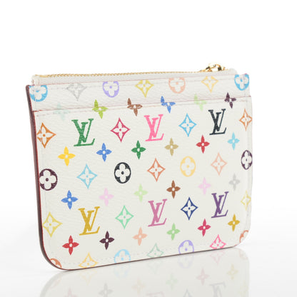 Louis Vuitton Monogram Multicolor Key Pouch White Litchi 3 of 7