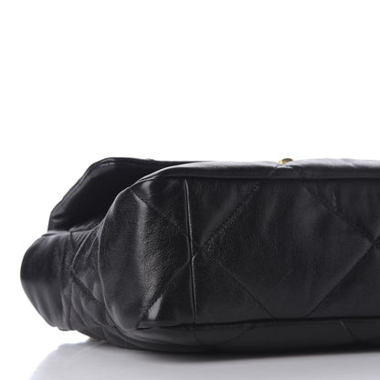 Chanel Lambskin Quilted Large 19 Flap Black 7 of 10