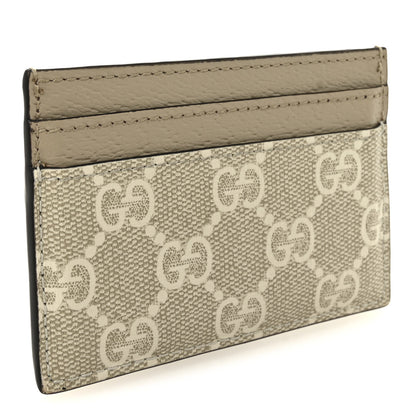 Gucci Dollar Calfskin GG Supreme Monogram GG Marmont Card Case Beige Mystic White Oatmeal 3 of 7