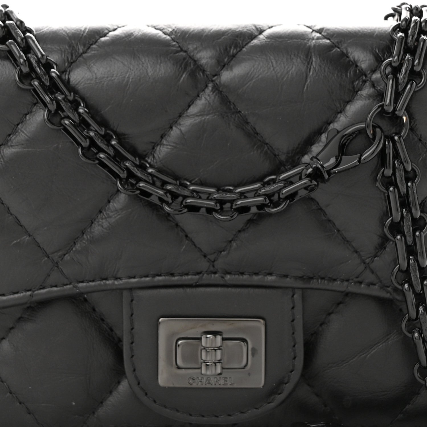 Chanel Aged Calfskin Quilted Reissue Belt Bag So Black 9 of 11