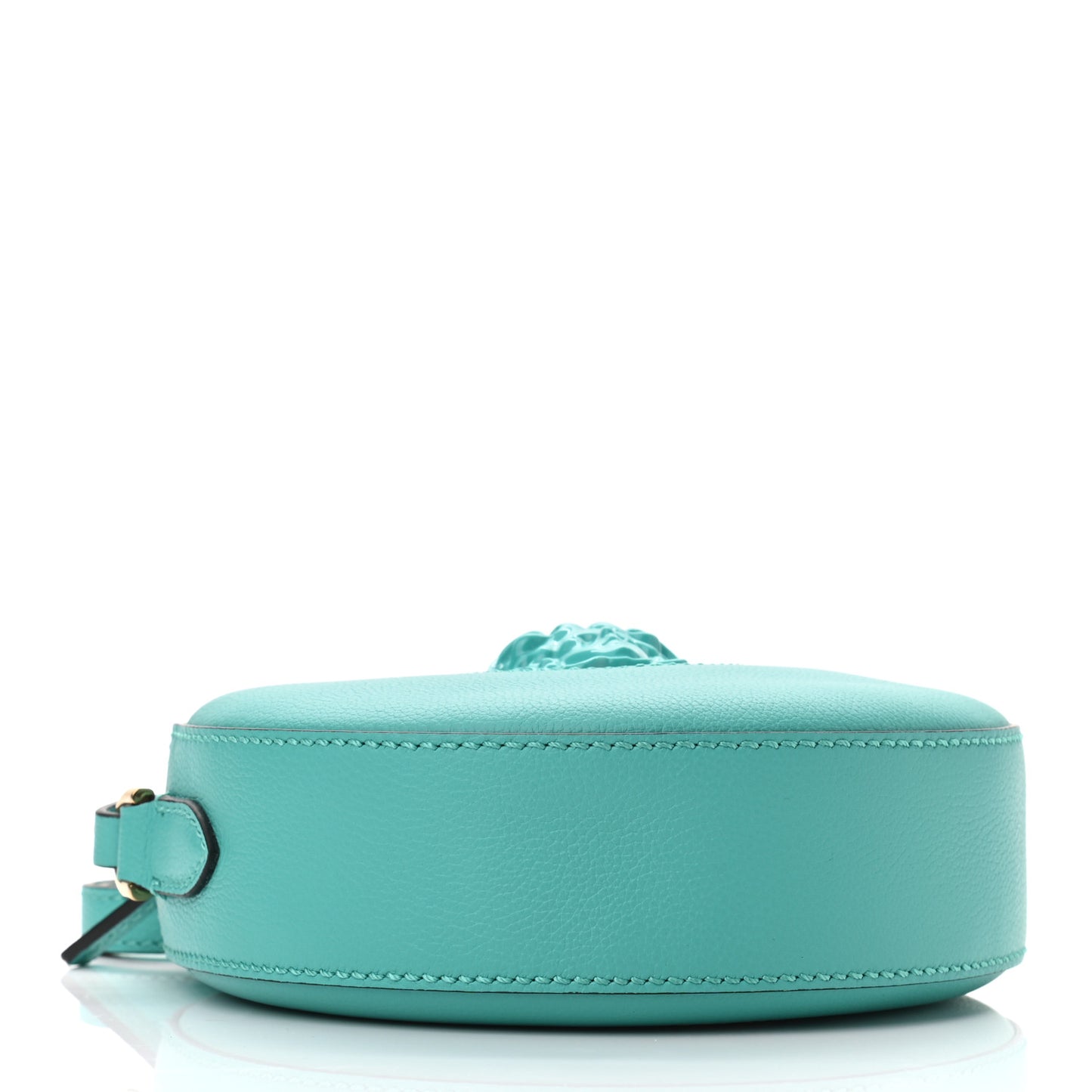 Calfskin La Medusa Round Camera Bag Turquoise