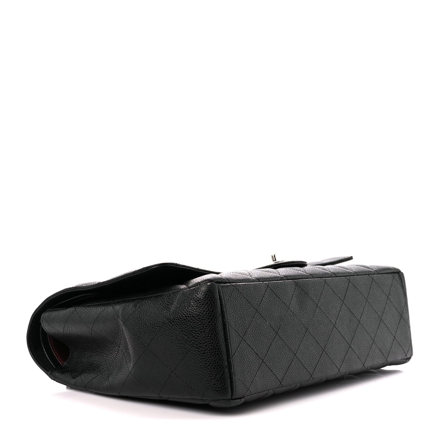 Caviar Quilted Maxi Double Flap Black