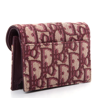 Christian Dior Oblique Saddle Card Holder Bordeaux 3 of 8