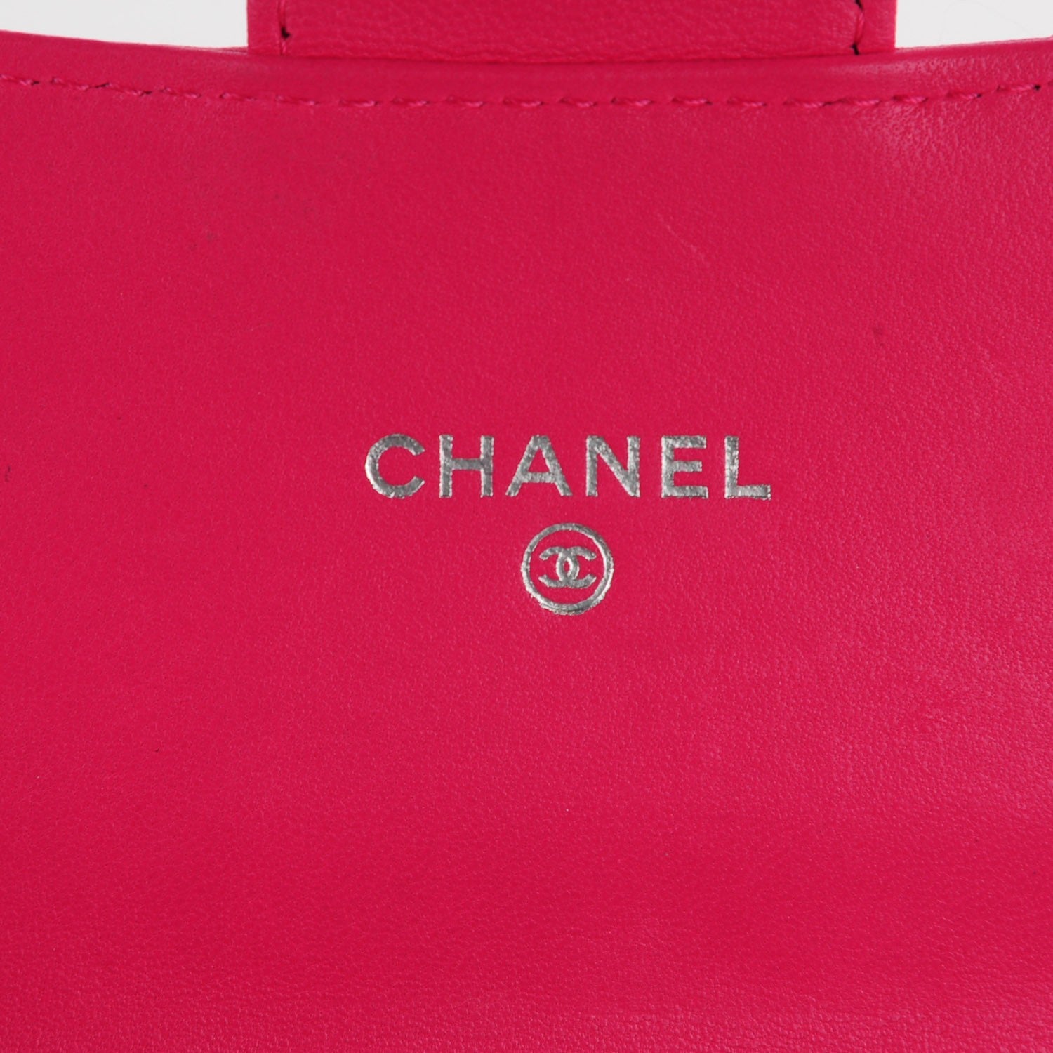 Chanel Lambskin Quilted Small Flap Wallet Dark Pink 6 of 8