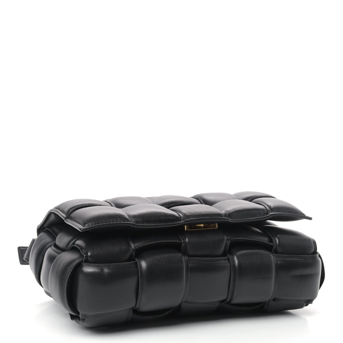 Nappa Maxi Intreccio Padded Cassette Crossbody Bag Black