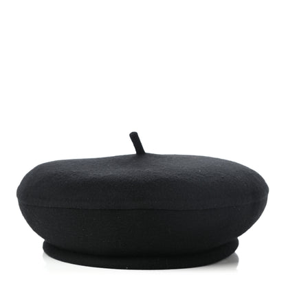 Christian Dior Wool Oblique Reversible Chic Beret 58 Black 1 of 8