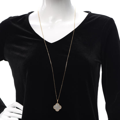 Van Cleef & Arpels 18K Yellow Gold Mother of Pearl Magic Alhambra Long Necklace 2 of 8