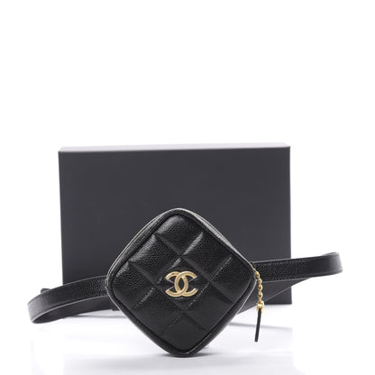 Chanel Caviar Quilted Coin Purse Belt Bag Black 10 of 10