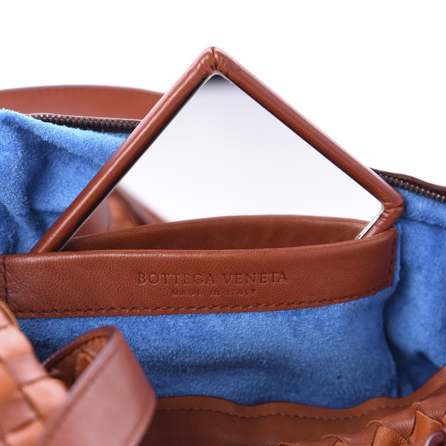 Goatskin Intrecciato Woven Top Handle Bag