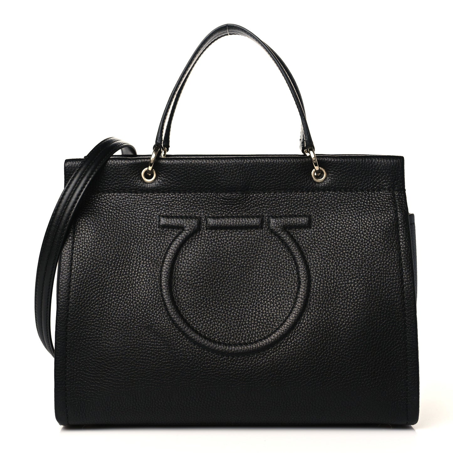 Grained Calfskin Medium Meera Tote Black