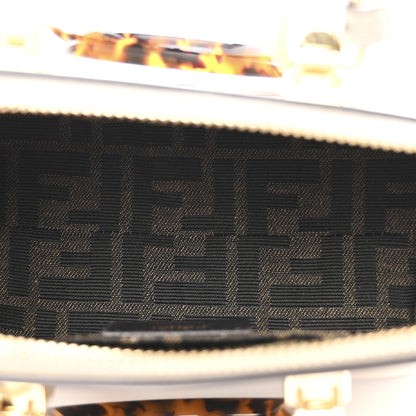 Fendi Vitello King Plexiglass Logo Embossed Mini By The Way Top Handle Boston Bag Tortora 5 of 11