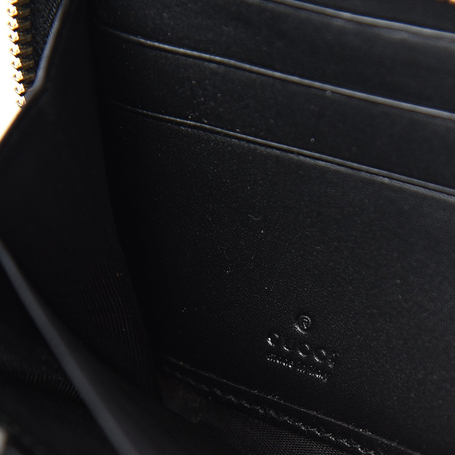 Gucci Guccissima Bow Zip Around Wallet Black 5 of 7