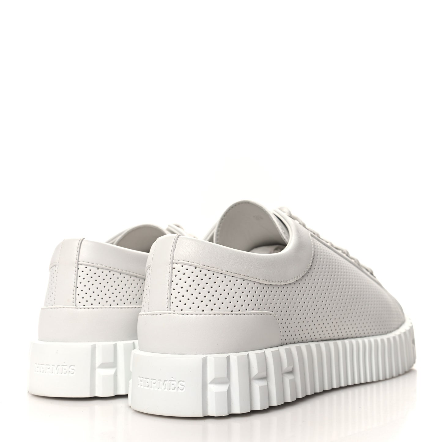 Calfskin Perforated Calfskin Cross Sneakers 39 White