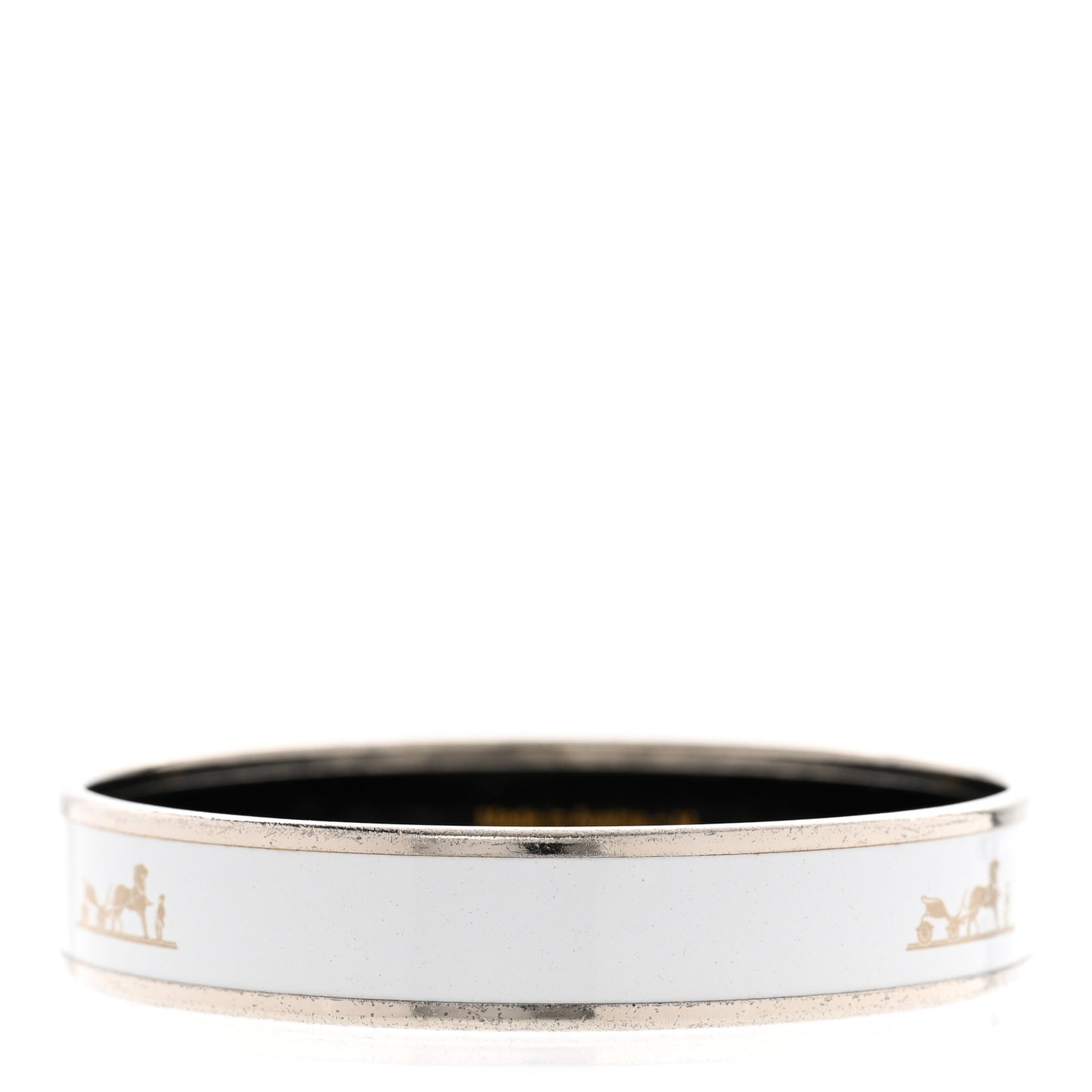 Enamel Printed Caleche Medium Bracelet 65 White