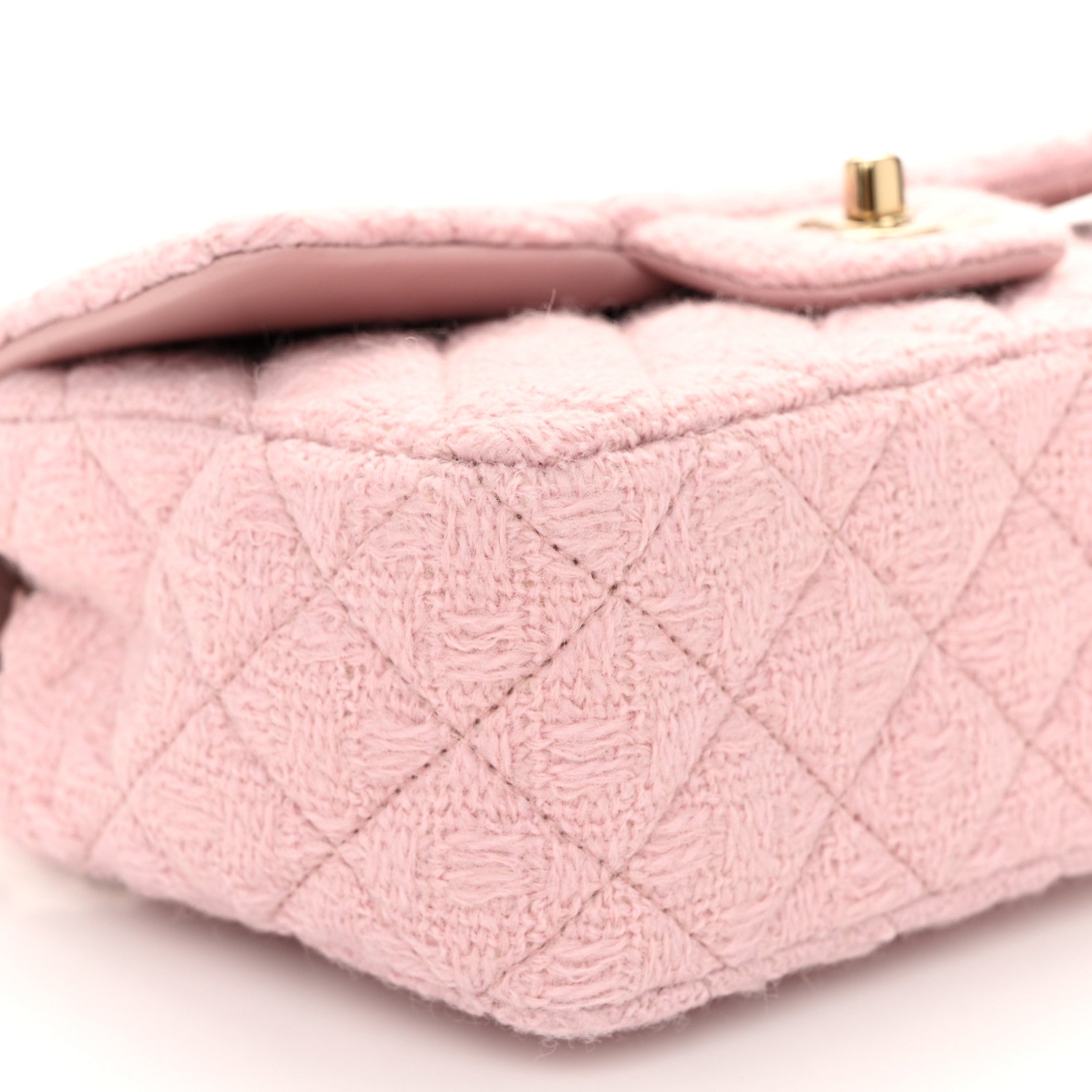 Chanel Tweed Quilted Mini Rectangular Flap Light Pink 9 of 11