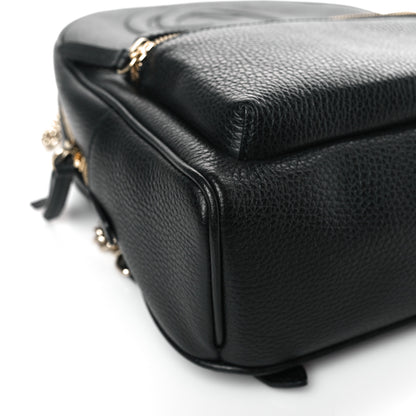 Gucci Pebbled Calfskin Soho Chain Backpack Black 8 of 9