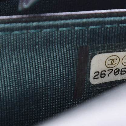 Chanel Iridescent Caviar Quilted Medium Filigree Flap Wallet Dark Turquoise 8 of 19