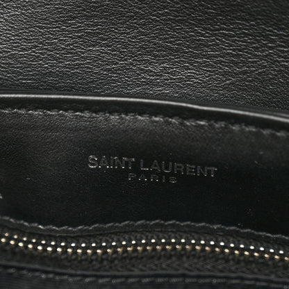 Saint Laurent Calfskin Y Quilted Monogram Toy Loulou Crossbody Bag Black 9 of 12