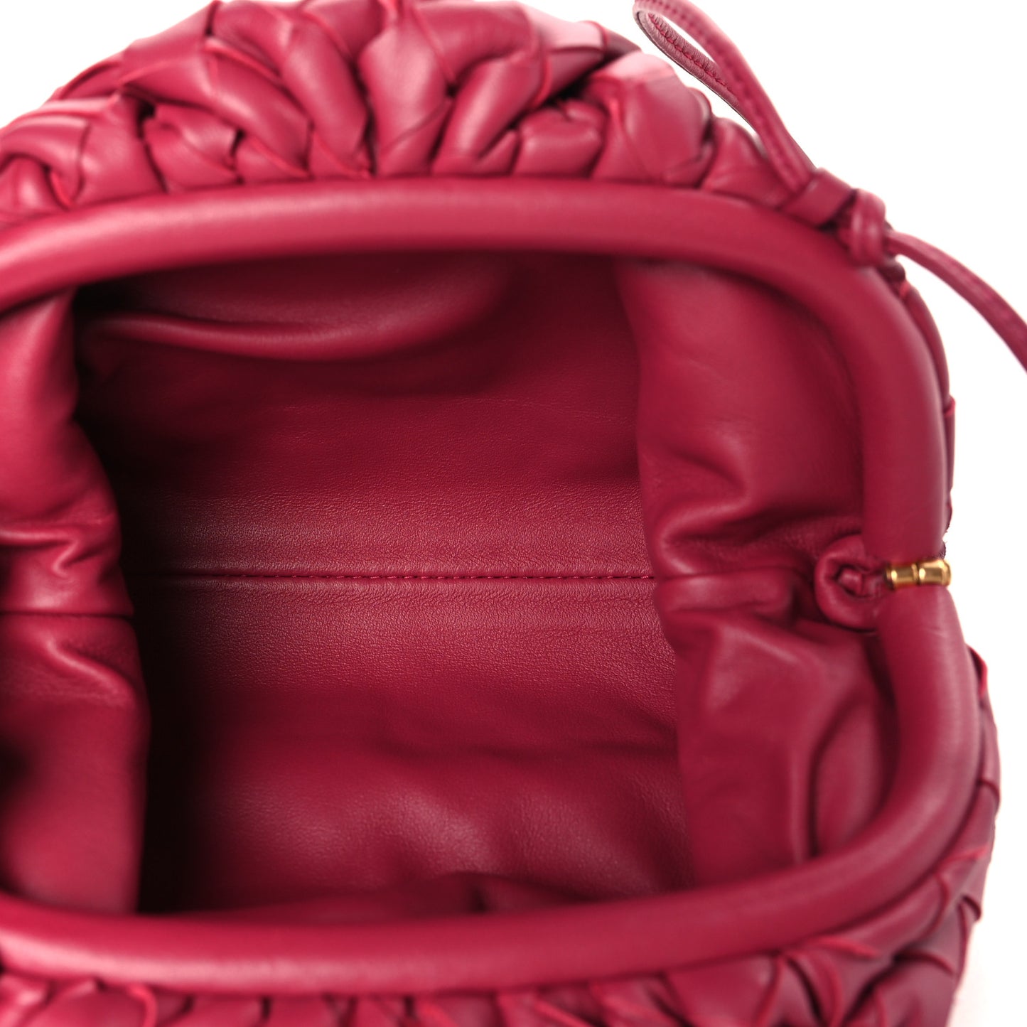 Nappa Intrecciato The Mini Pouch Amaranto