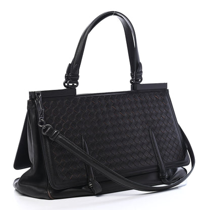 Bottega Veneta Nappa Intrecciato Satchel Black 2 of 12