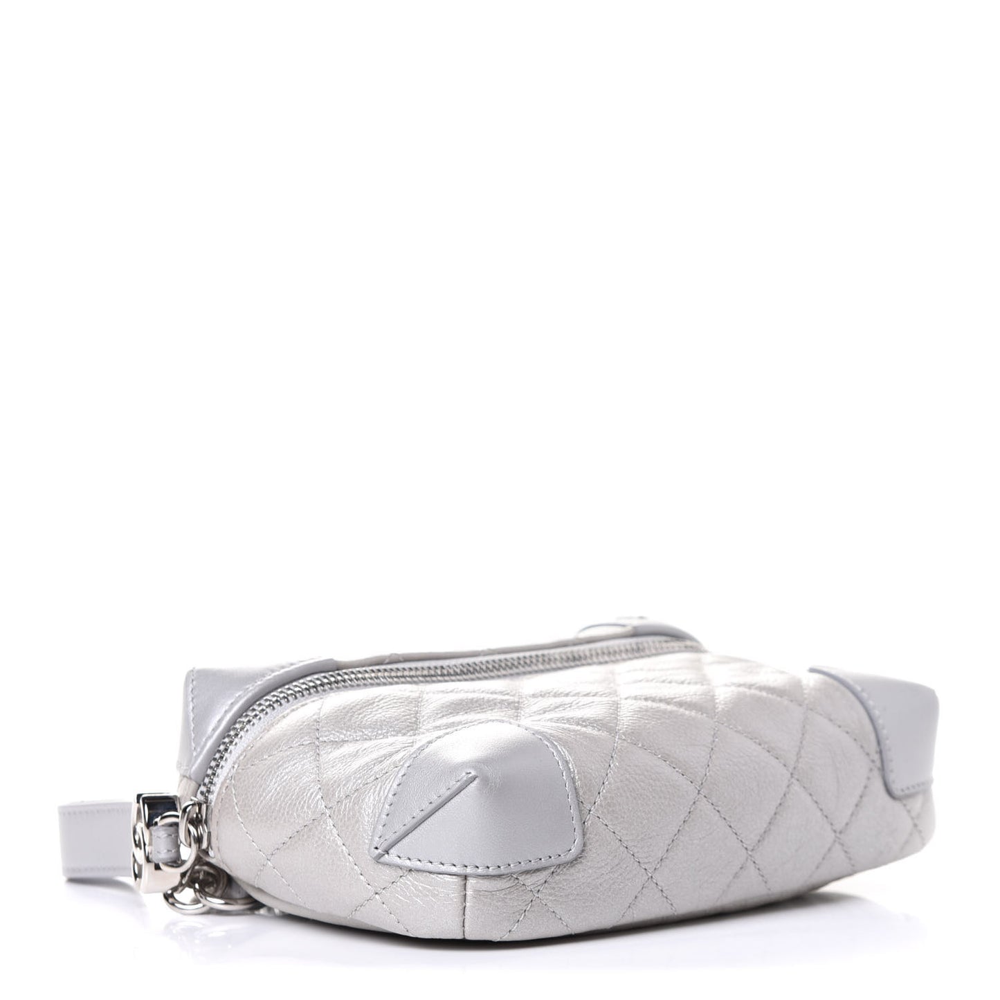 Metallic Calfskin Street Allure Waist Bag Silver
