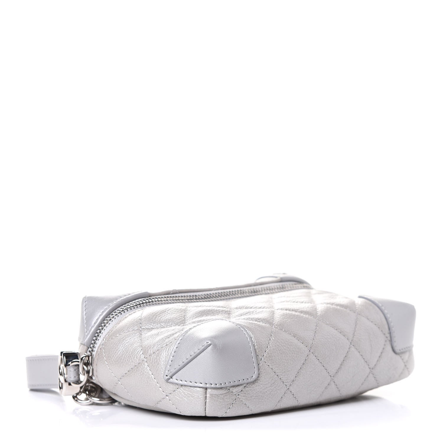 Chanel Metallic Calfskin Street Allure Waist Bag Silver 3 of 5