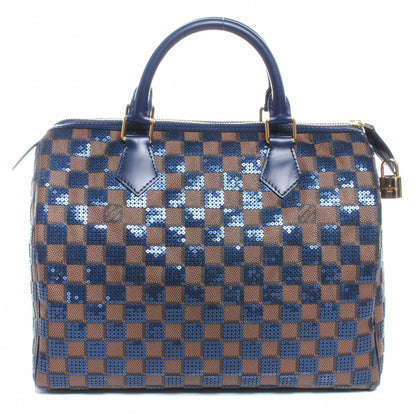 Louis Vuitton Damier Paillettes Speedy 30 Blue 1 of 8