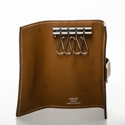 Hermes Epsom Bearn Multicles 4 Key Holder Gold 5 of 6