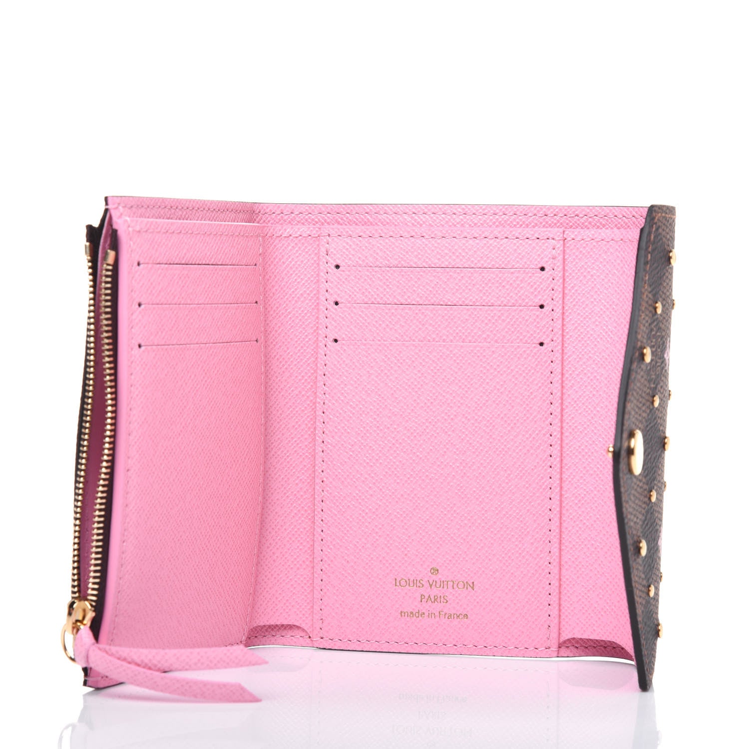 Louis Vuitton Damier Ebene Studded Victorine Wallet 5 of 10