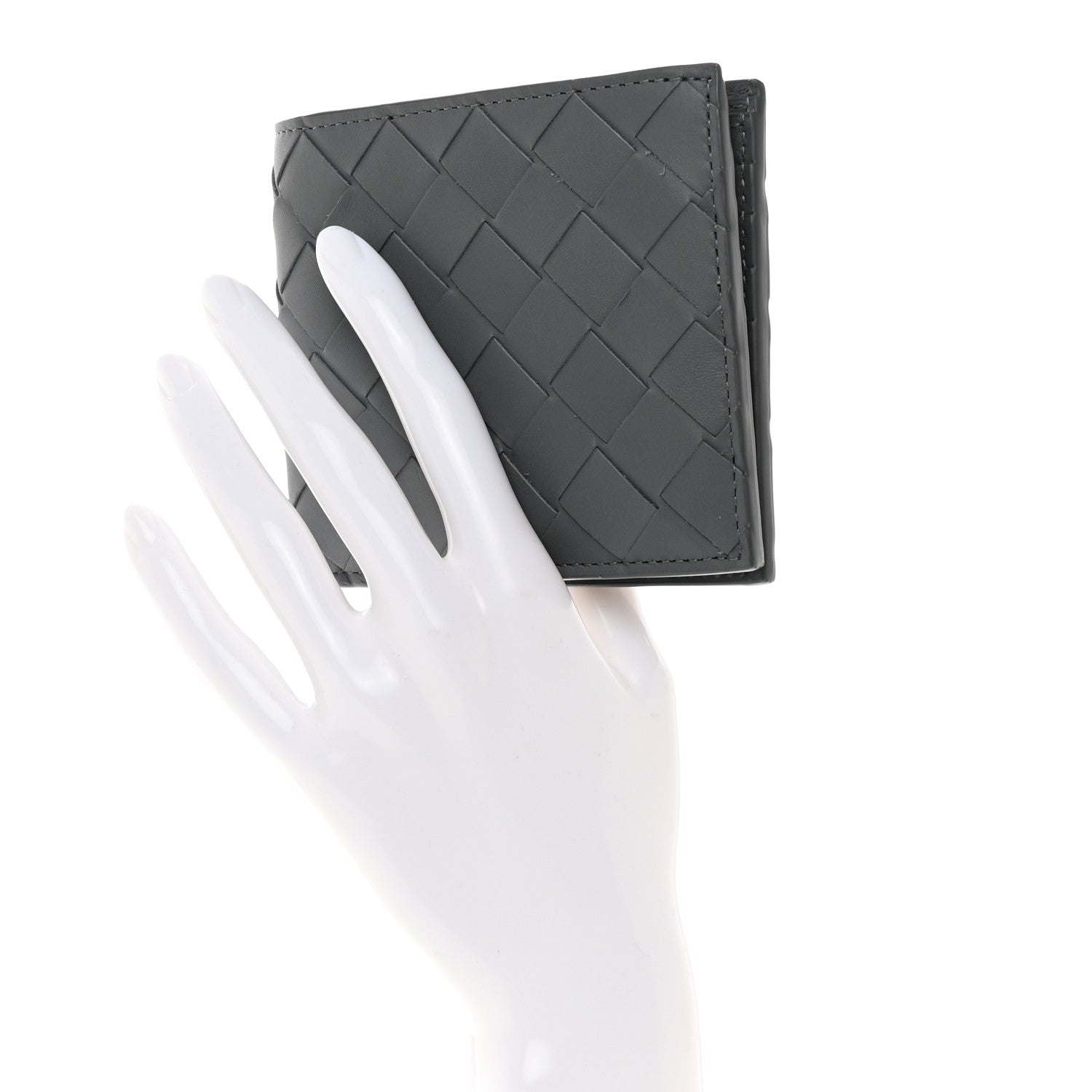 Bottega Veneta Nappa Maxi Intrecciato Bi-Fold Wallet Thunder 2 of 10