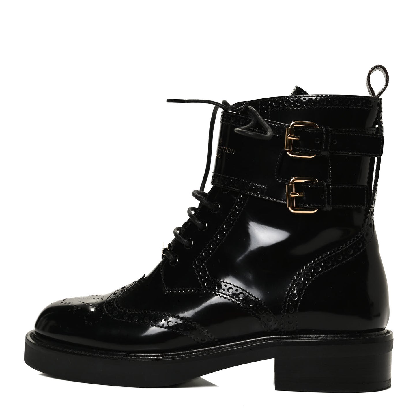 Glazed Calfskin Midtown Ankle Boots 36 Black