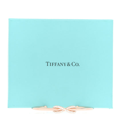 Tiffany 18K Rose Gold Diamond Infinity Cuff Bracelet 5 of 5