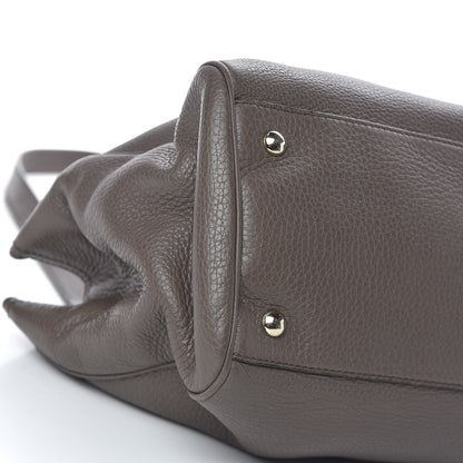 Gucci Cellarius Calfskin Medium Bamboo Shopper Tote Grey Field 8 of 10