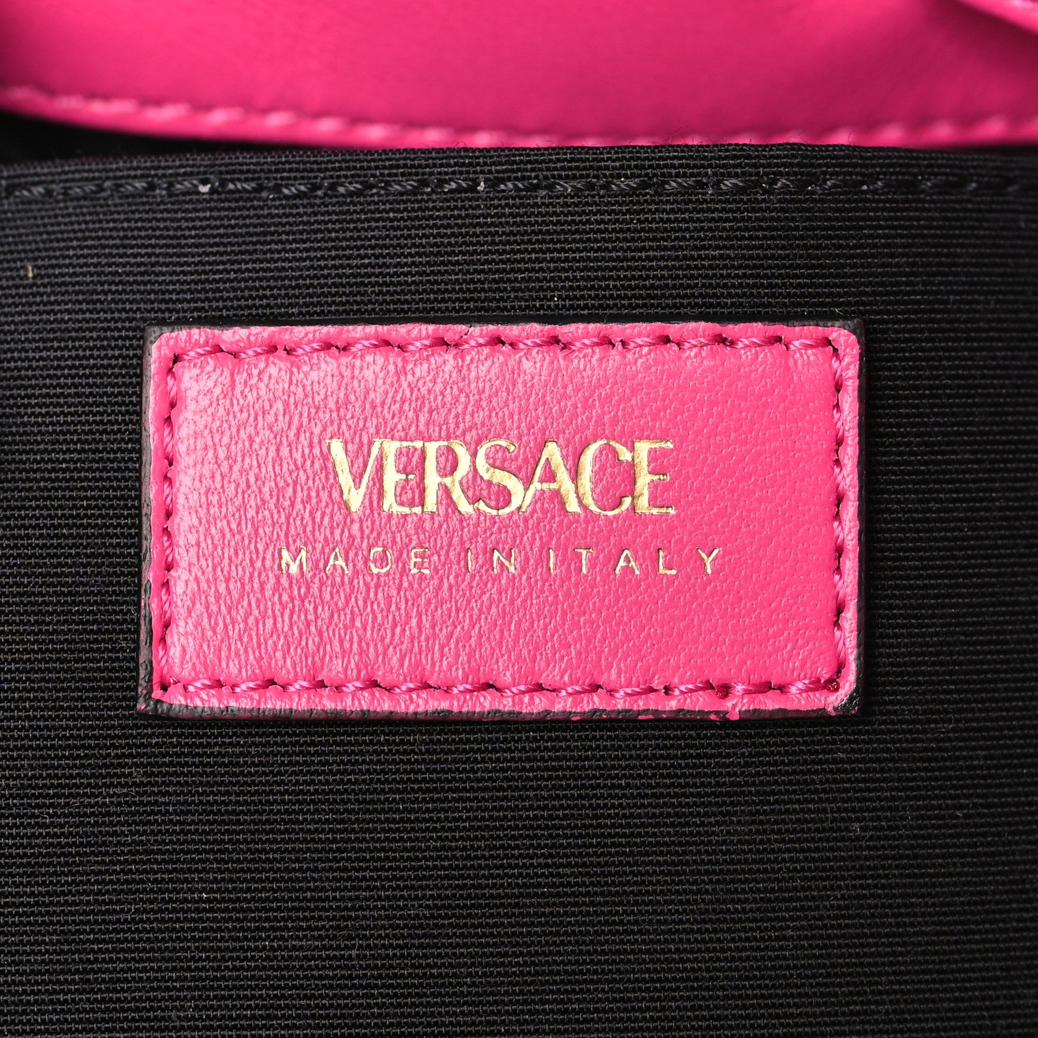 Versace Nappa Quilted Medusa Top Handle Bucket Bag Fuchsia 6 of 8