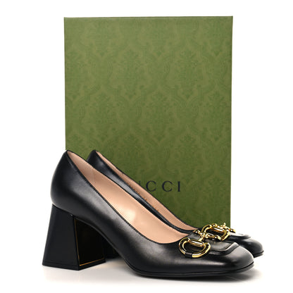 Gucci Malaga Kid Horsebit 75mm Pumps 38 Black 10 of 10