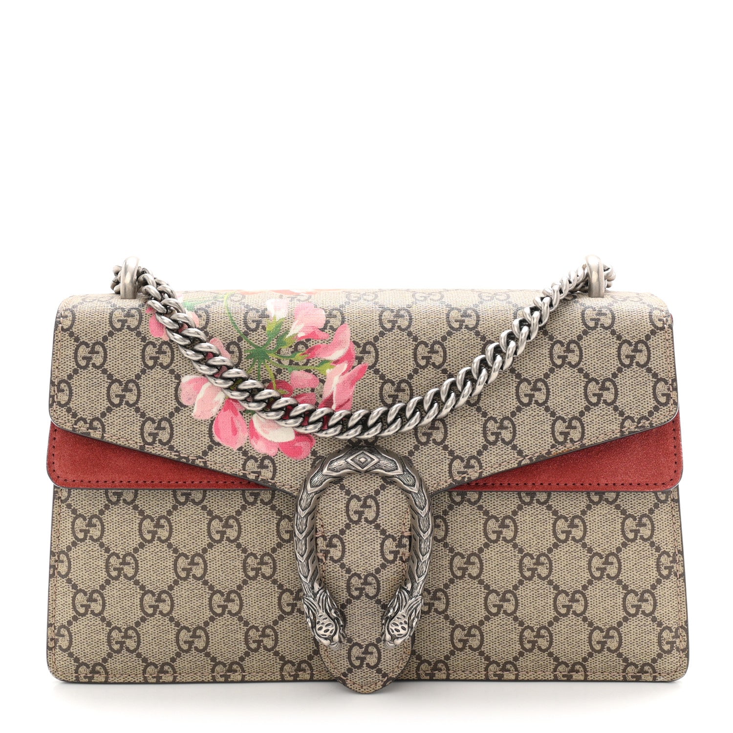 Gucci GG Supreme Monogram Blooms Small Dionysus Shoulder Bag Beige Multicolor Dry Rose 1 of 11