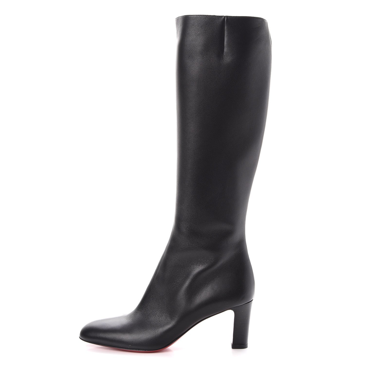Christian Louboutin Calfskin Stefy Botte 70 Tall Boots 37.5 Black 1 of 9