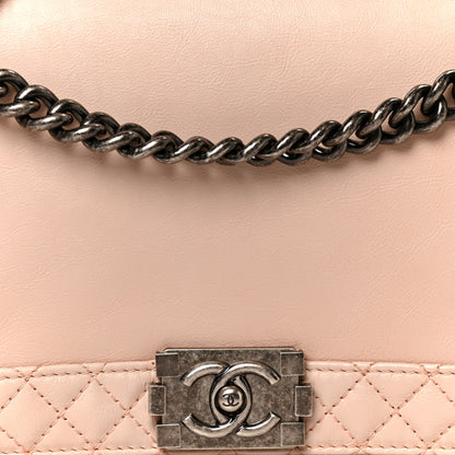 Chanel Calfskin New Medium Boy Reverso Flap Light Pink 8 of 12