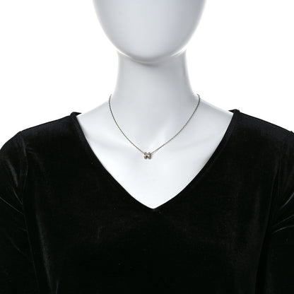 Hermes Palladium Mini Pop H Pendant Necklace Marron Glace 2 of 5