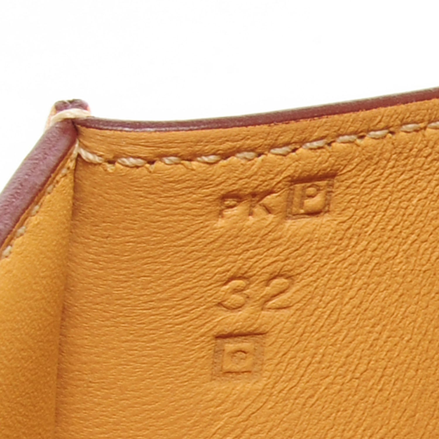 Hermes Veau Tadelakt Egee Clutch Soleil 7 of 9