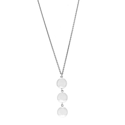 Tiffany Sterling Silver Triple Disc Drop Pendant Necklace 1 of 5
