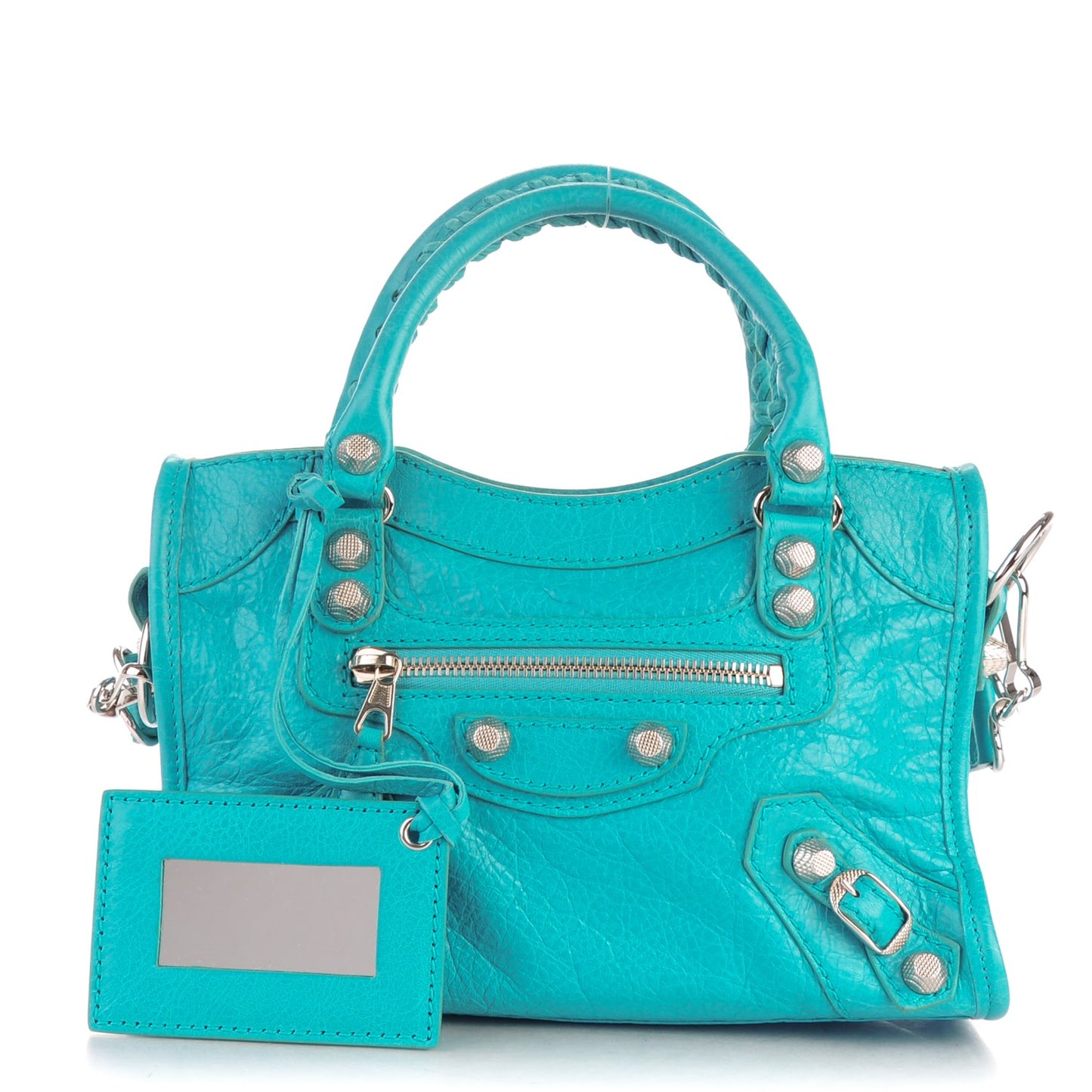 Agneau Giant 12 Silver Hardware Mini City Bleu Tropical