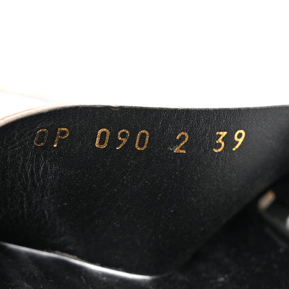 Valentino Garavani Grained Calfskin Rockstud Ankle Strap Espadrille 15/105mm Wedge Sandals 39 Poudre Natural 8 of 8