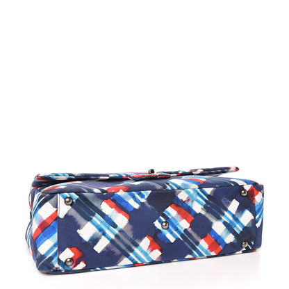 Chanel Canvas Airline Printed XXL Travel Flap Bag Blue Red White 4 of 10