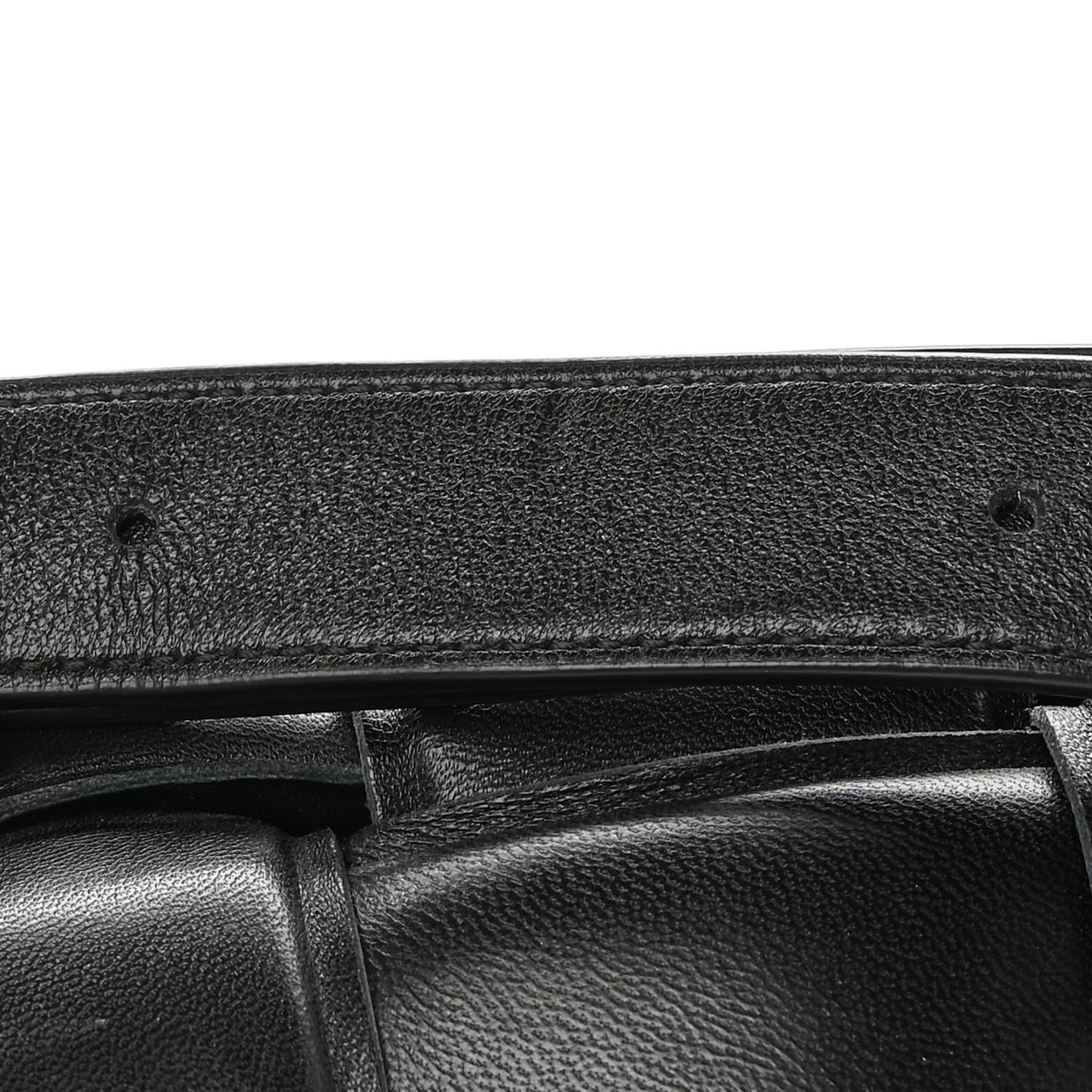 Nappa Maxi Intreccio Padded Cassette Crossbody Bag Black